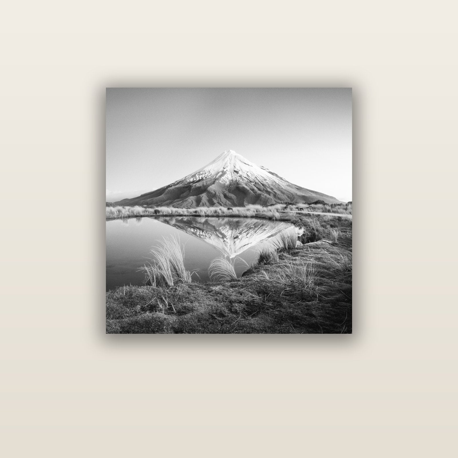 To a Point, Mount Taranaki — acrylic glass print, 76 × 76 cm. New Zealand fine art landscape wall art by Stephen Milner.