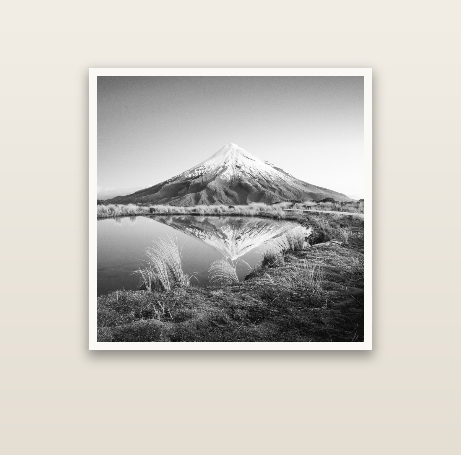 To a Point, Mount Taranaki — Hahnemühle fine art print, 100 × 100 cm. New Zealand fine art landscape photography by Stephen Milner.