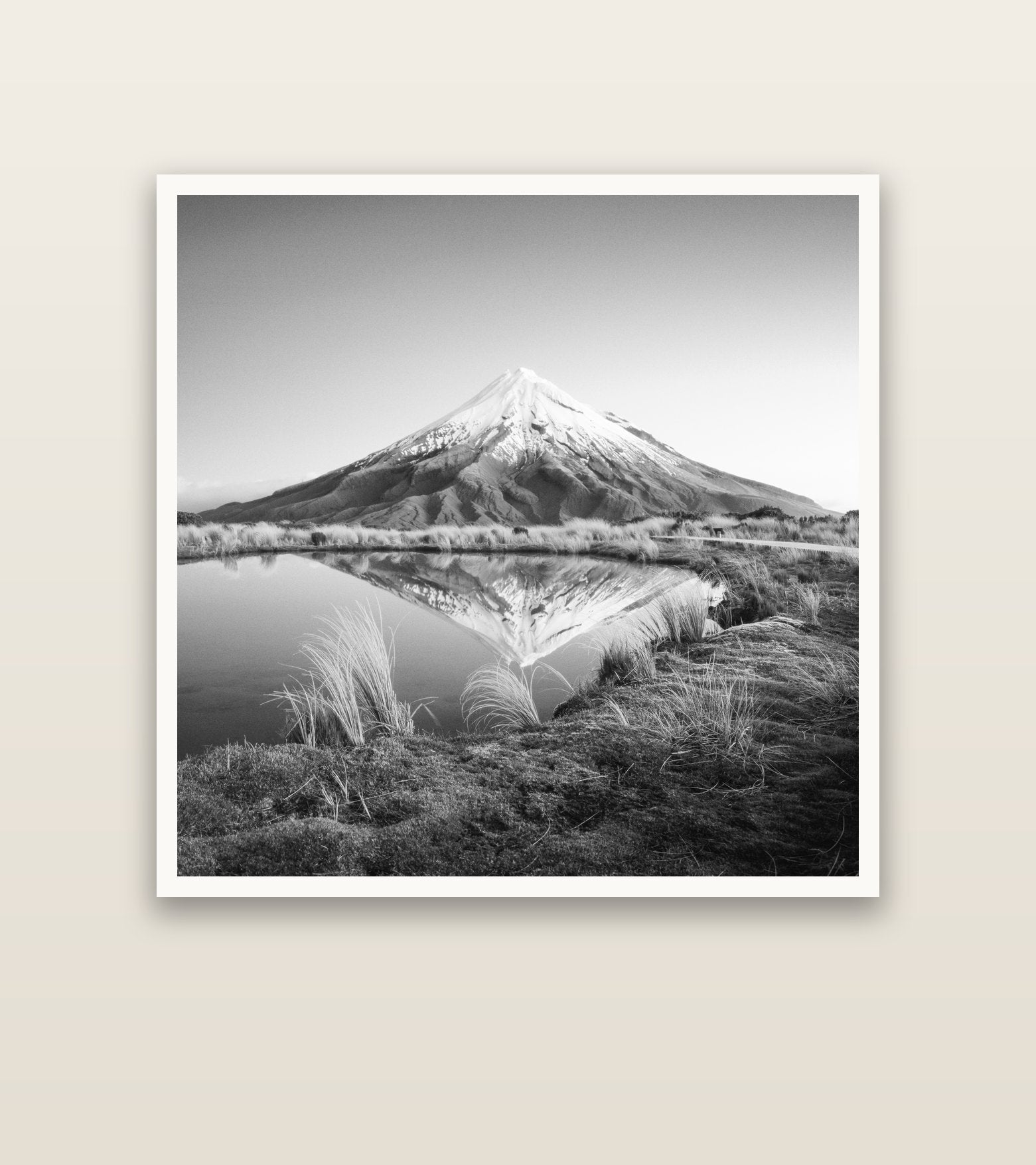 To a Point, Mount Taranaki — Hahnemühle fine art print, 127 × 127 cm. New Zealand fine art landscape photography by Stephen Milner.