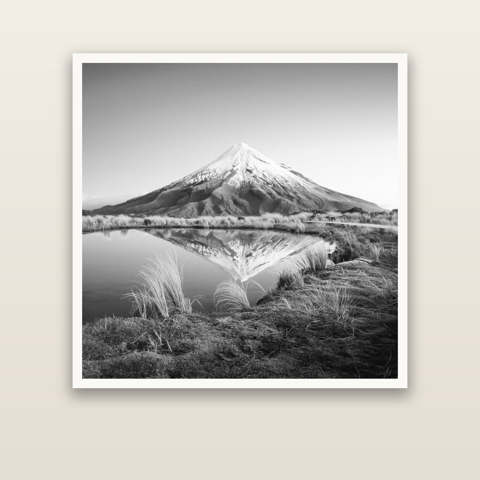 To a Point, Mount Taranaki — Hahnemühle fine art print, 127 × 127 cm. New Zealand fine art landscape photography by Stephen Milner.