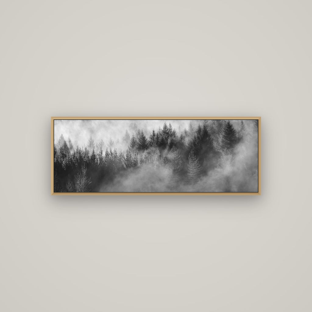 Transitions, The Redwoods, Basel Natural Oak, 113×40 cm. New Zealand fine art wall art by Stephen Milner.