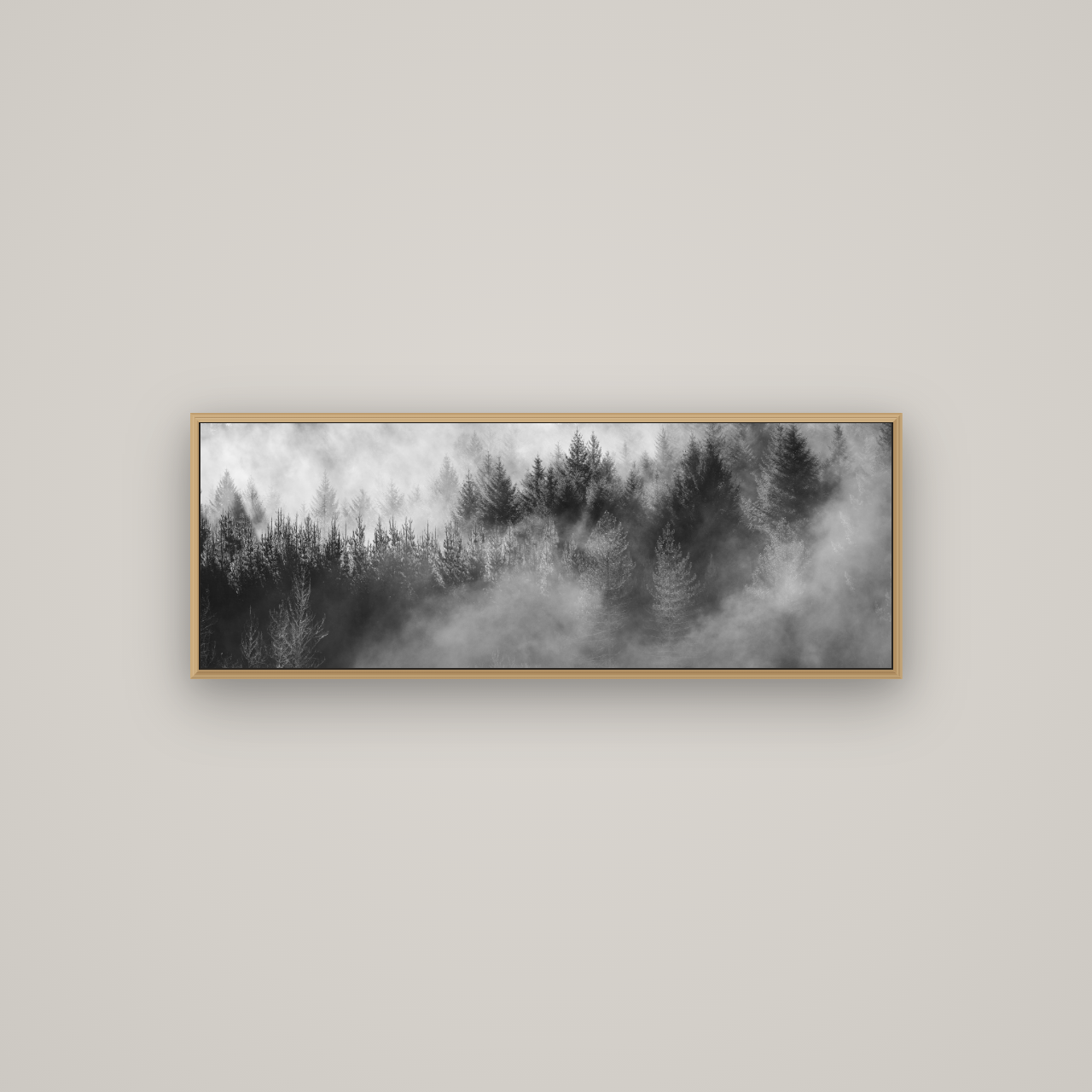 Transitions, The Redwoods, Basel Natural Oak, 113×40 cm. New Zealand fine art wall art by Stephen Milner.