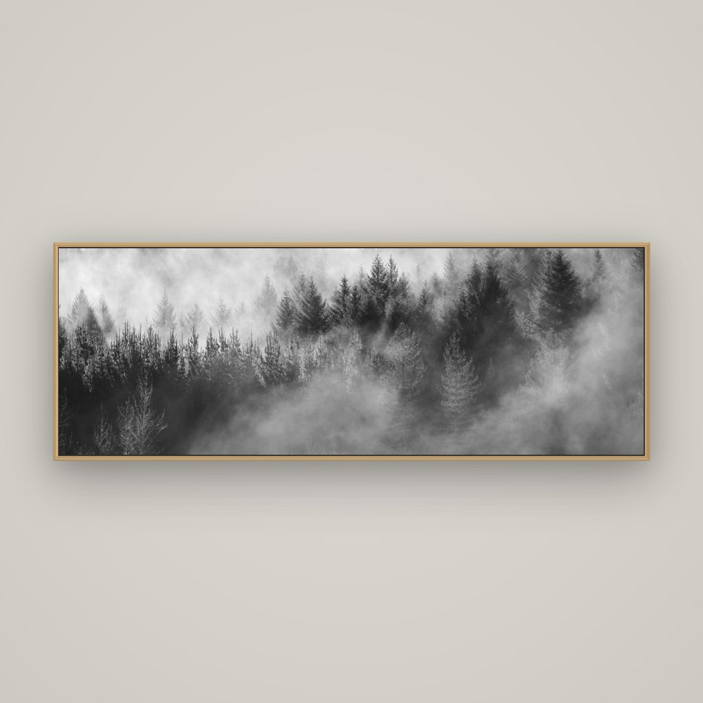 Transitions, The Redwoods, Basel Natural Oak, 170×60 cm. New Zealand fine art wall art by Stephen Milner.