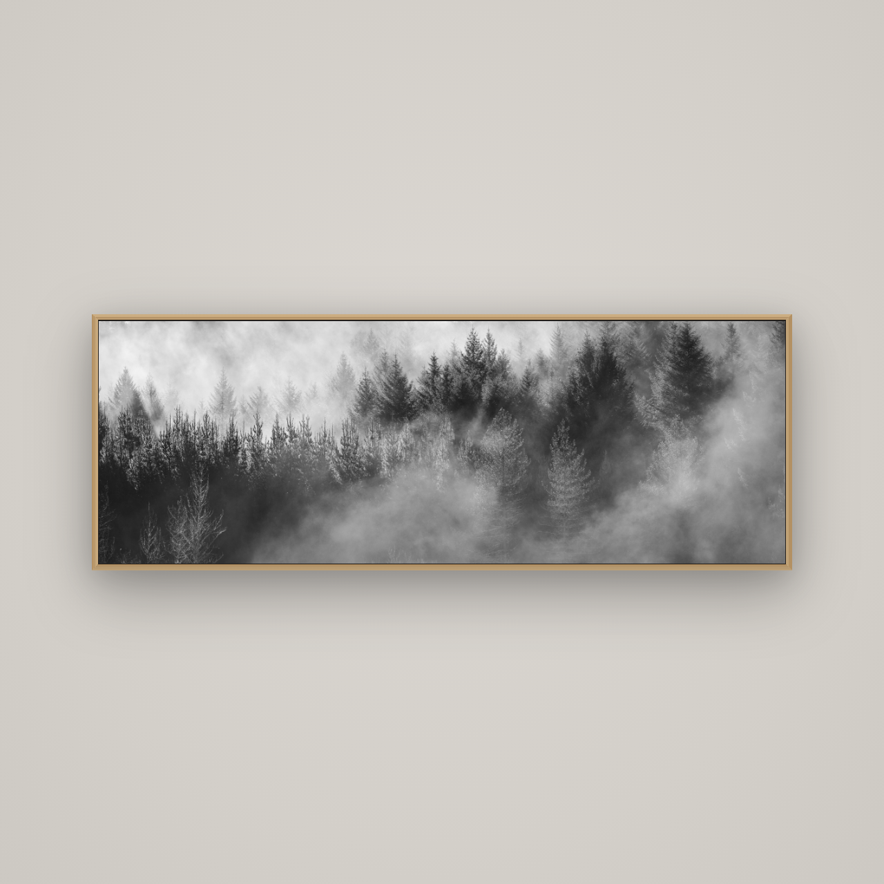 Transitions, The Redwoods, Basel Natural Oak, 170×60 cm. New Zealand fine art wall art by Stephen Milner.