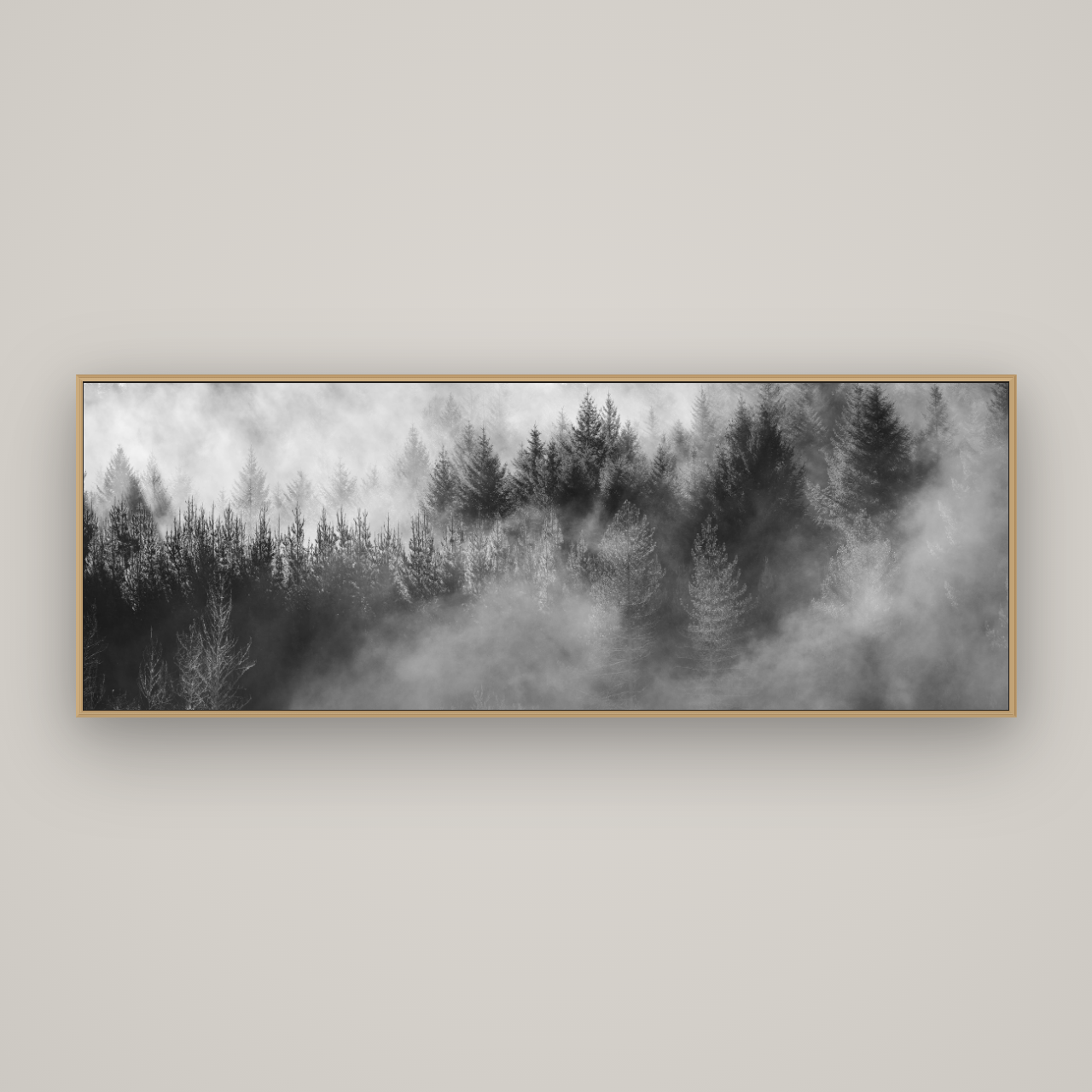 Transitions, The Redwoods, Basel Natural Oak, 198×70 cm. New Zealand fine art wall art by Stephen Milner.