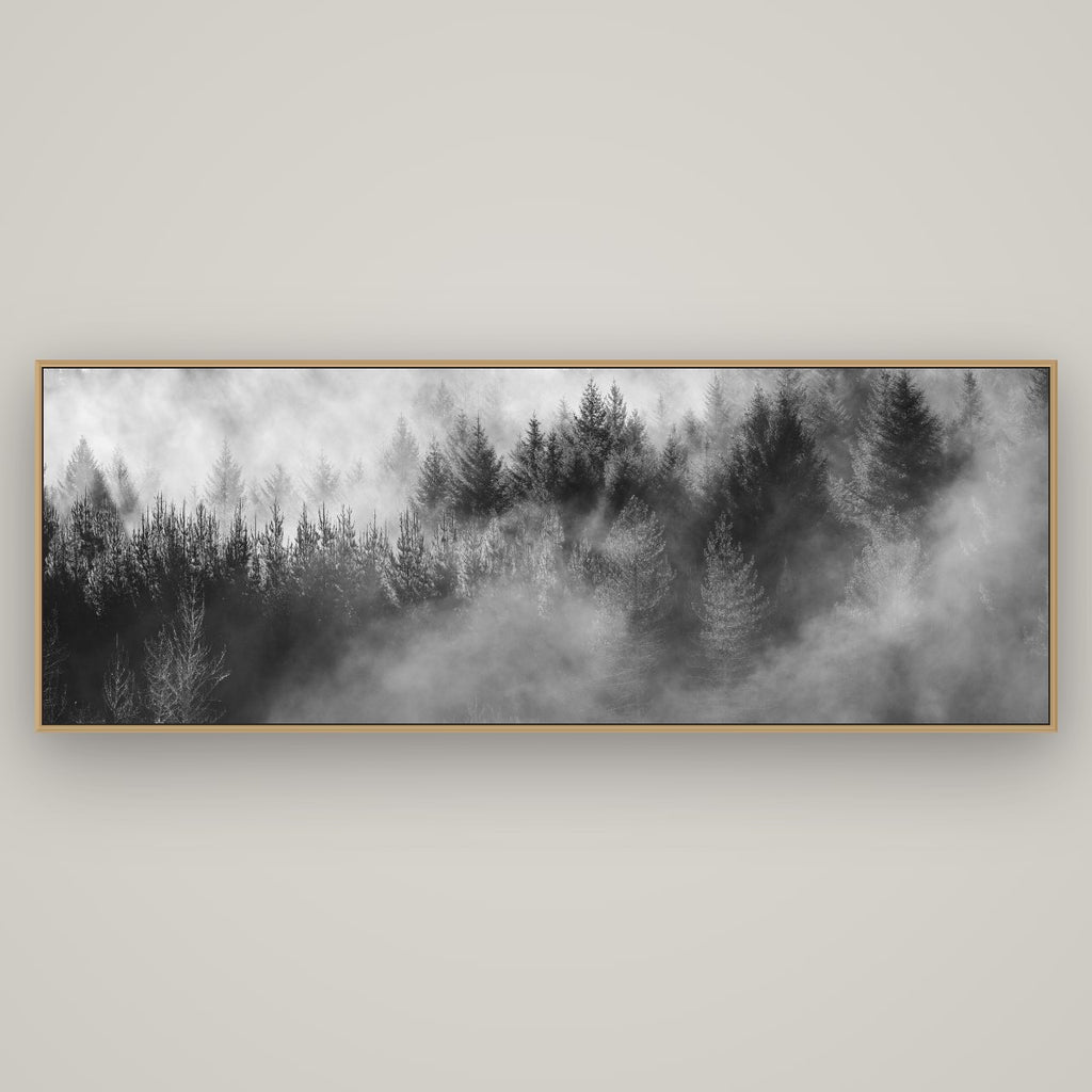 Transitions, The Redwoods, Basel Natural Oak, 198×70 cm. New Zealand fine art wall art by Stephen Milner.