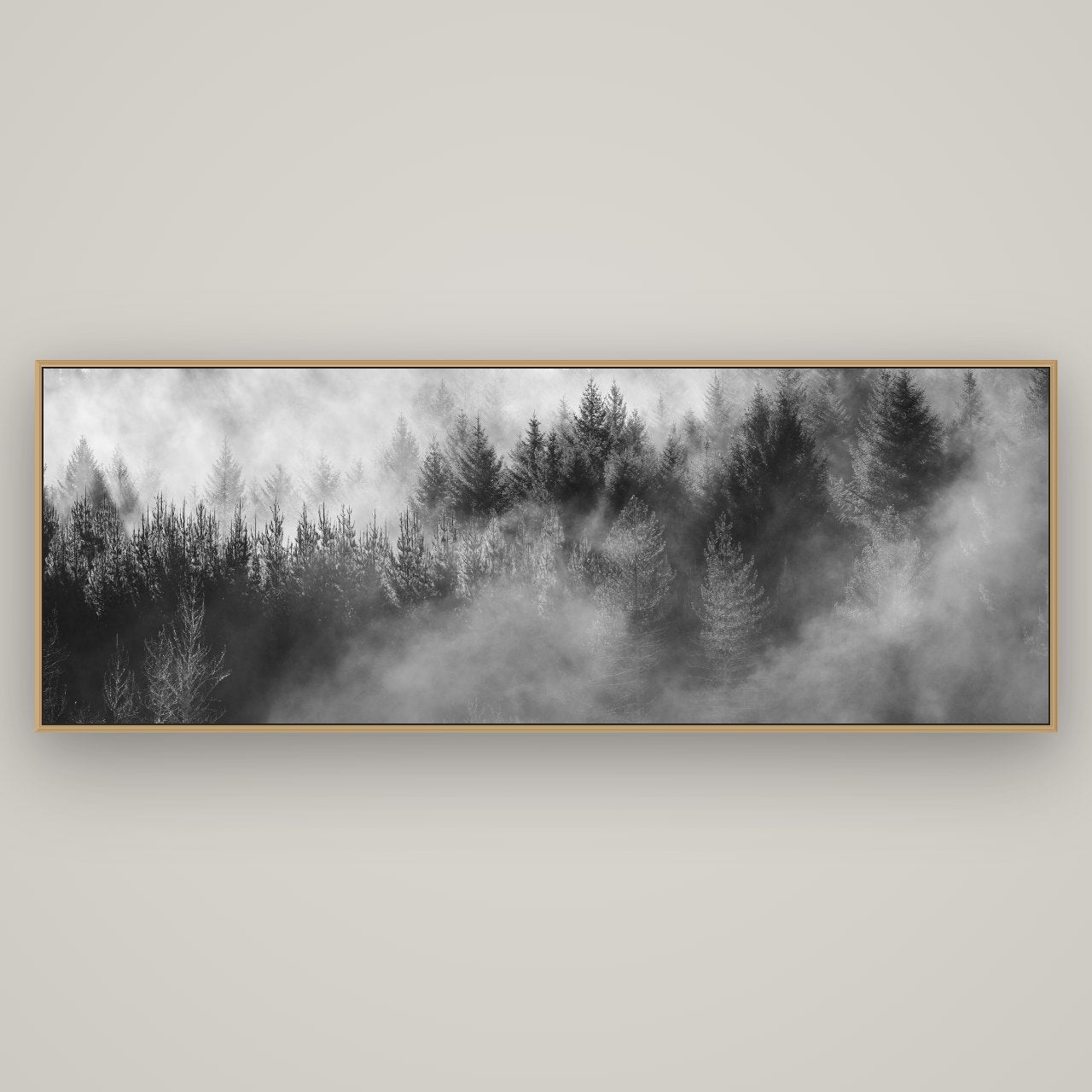 Transitions, The Redwoods, Basel Natural Oak, 198×70 cm. New Zealand fine art wall art by Stephen Milner.