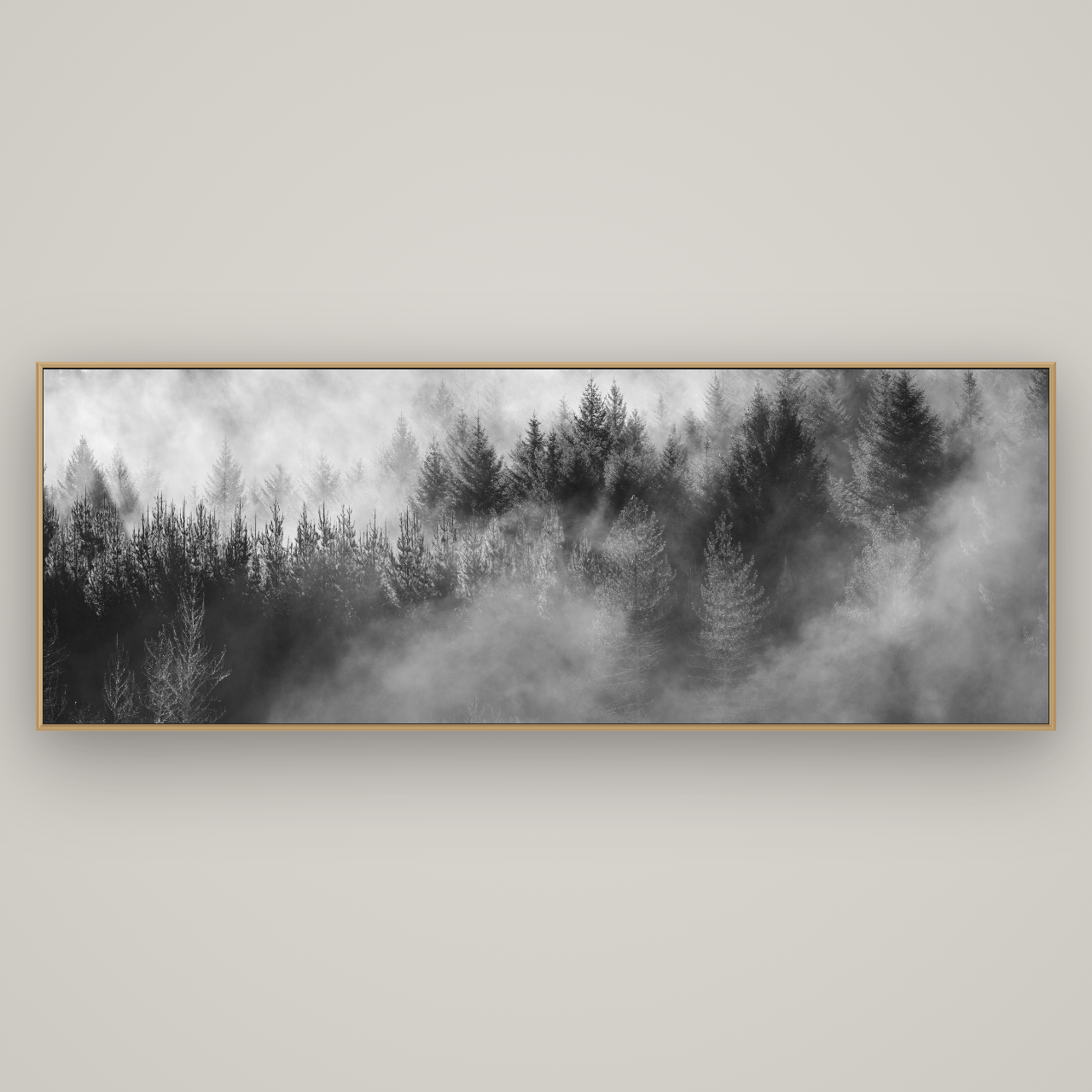 Transitions, The Redwoods, Basel Natural Oak, 227×80 cm. New Zealand fine art wall art by Stephen Milner.
