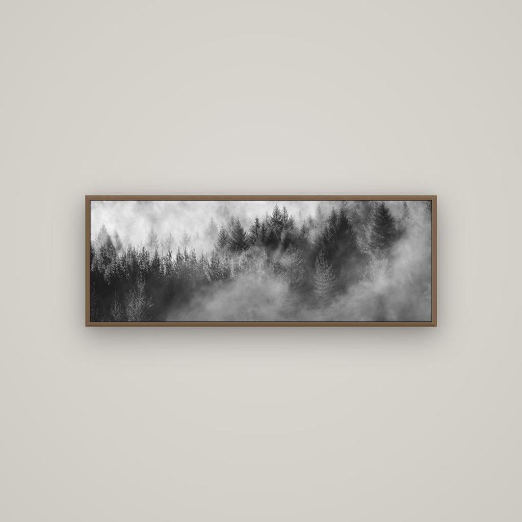 Transitions, The Redwoods, Basel Walnut, 113×40 cm. New Zealand fine art wall art by Stephen Milner.