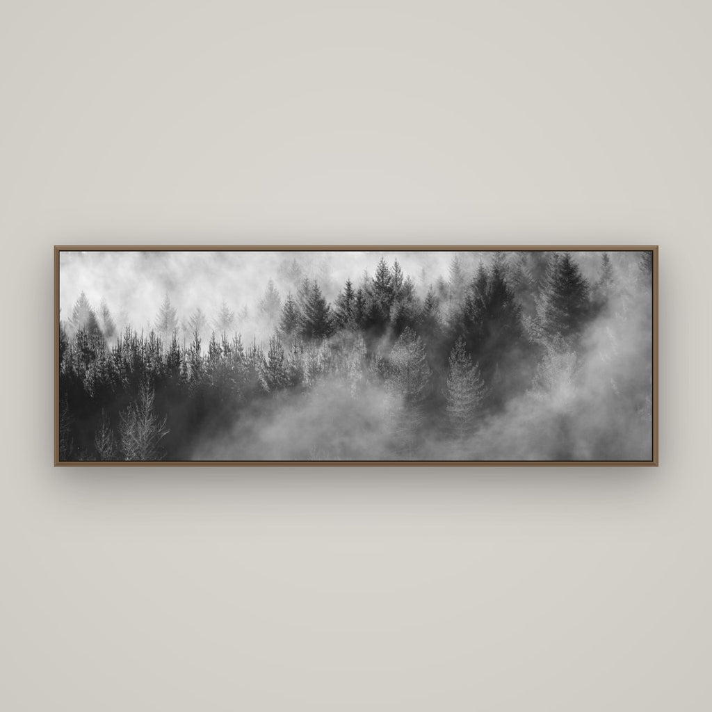 Transitions, The Redwoods, Basel Walnut, 170×60 cm. New Zealand fine art wall art by Stephen Milner.