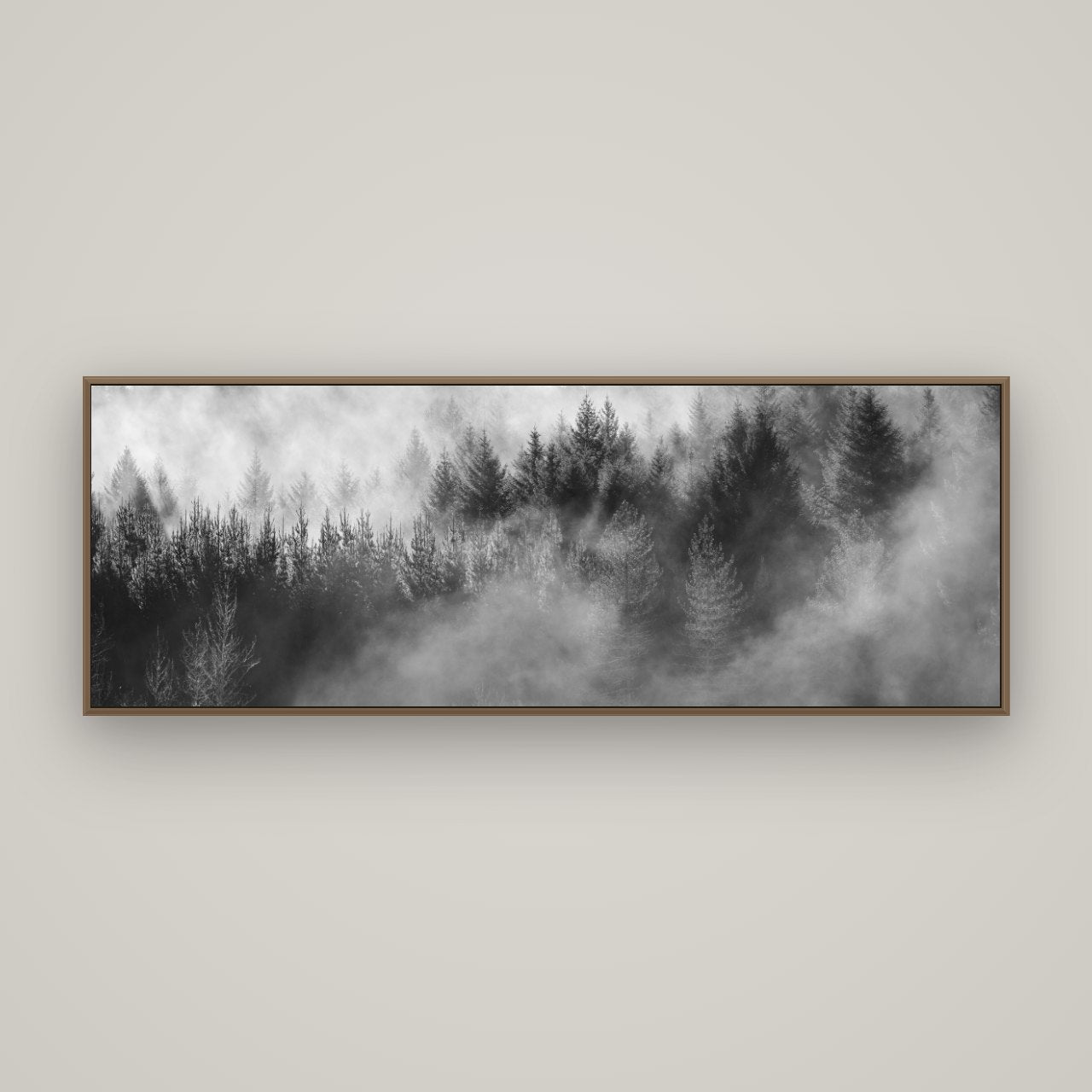 Transitions, The Redwoods, Basel Walnut, 170×60 cm. New Zealand fine art wall art by Stephen Milner.