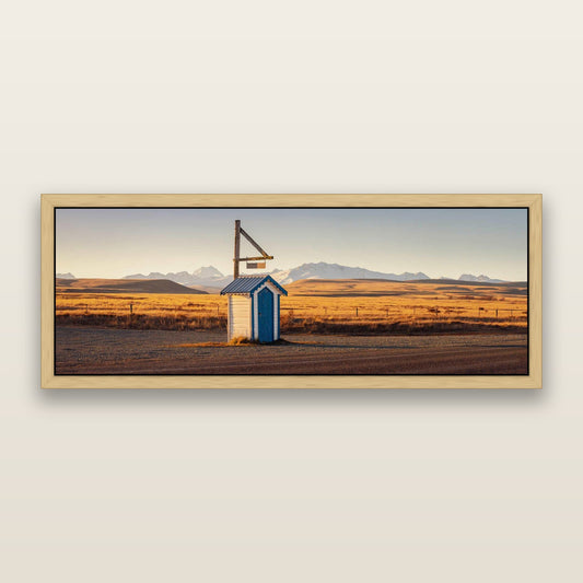 Twilight Reverie, Irishman Creek's Silent Witness — framed metallic canvas print, Natural frame. New Zealand fine art landscape wall art by Stephen Milner.