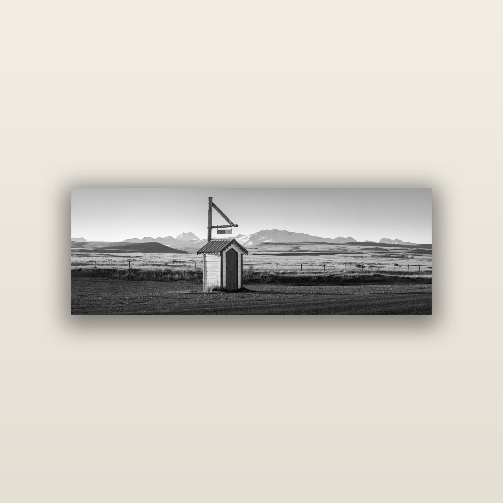 Twilight Reverie, Irishman Creek's Silent Witness — acrylic panel print, small 76 × 25 cm. New Zealand fine art landscape wall art by Stephen Milner.