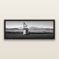 Twilight Reverie, Irishman Creek's Silent Witness, black and white framed metallic canvas print, Black frame. New Zealand fine art wall art by Stephen Milner.