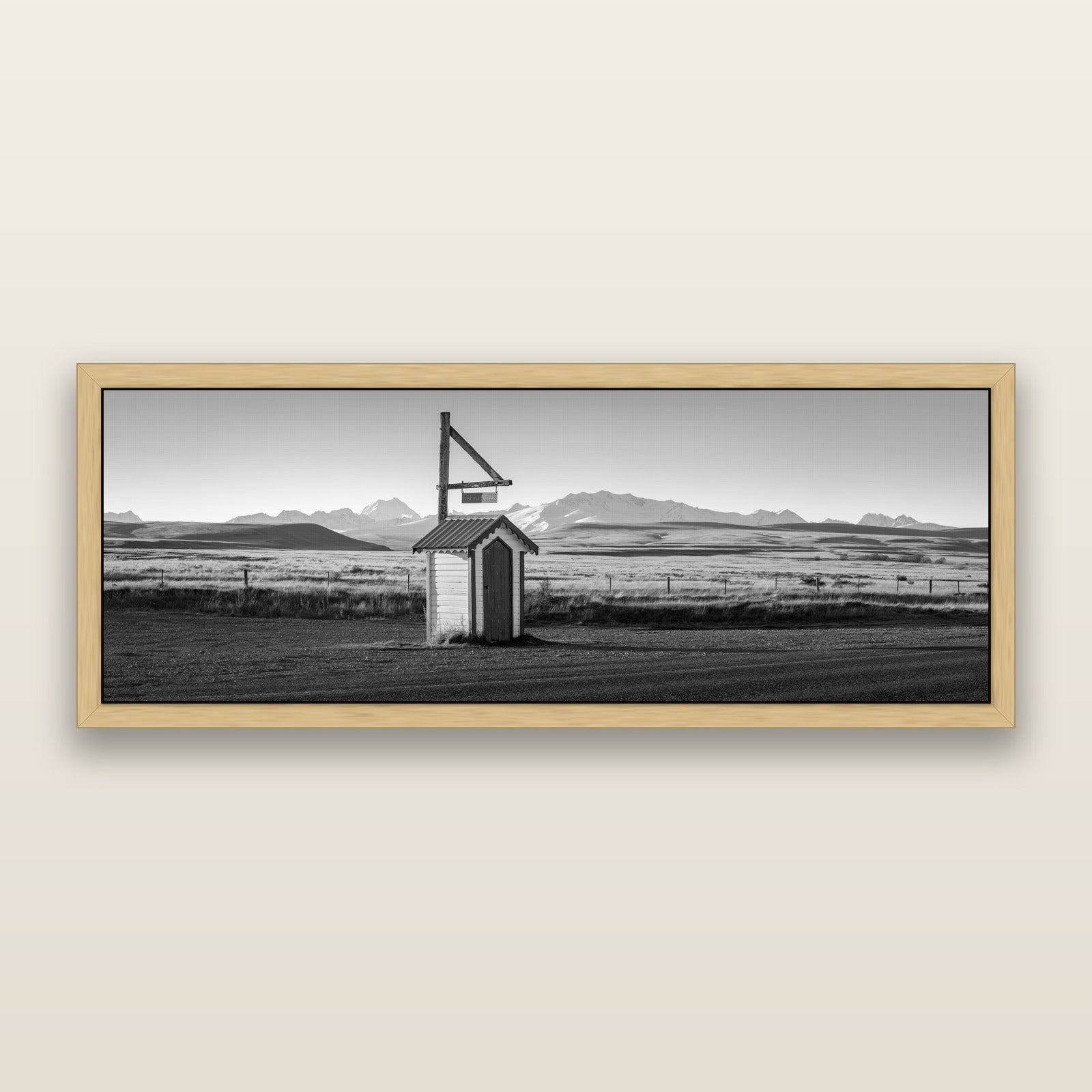 Twilight Reverie, Irishman Creek's Silent Witness, black and white framed metallic canvas print, Natural frame. New Zealand fine art wall art by Stephen Milner.