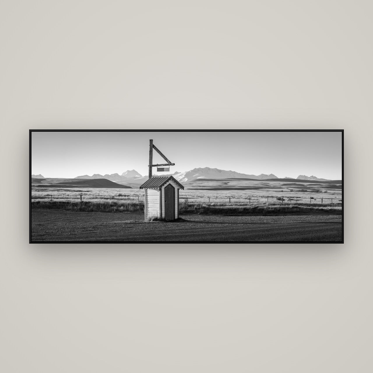 Twilight Reverie, Irishman Creek's Silent Witness — ArtBox Black, 170×60 cm. New Zealand fine art wall art by Stephen Milner.