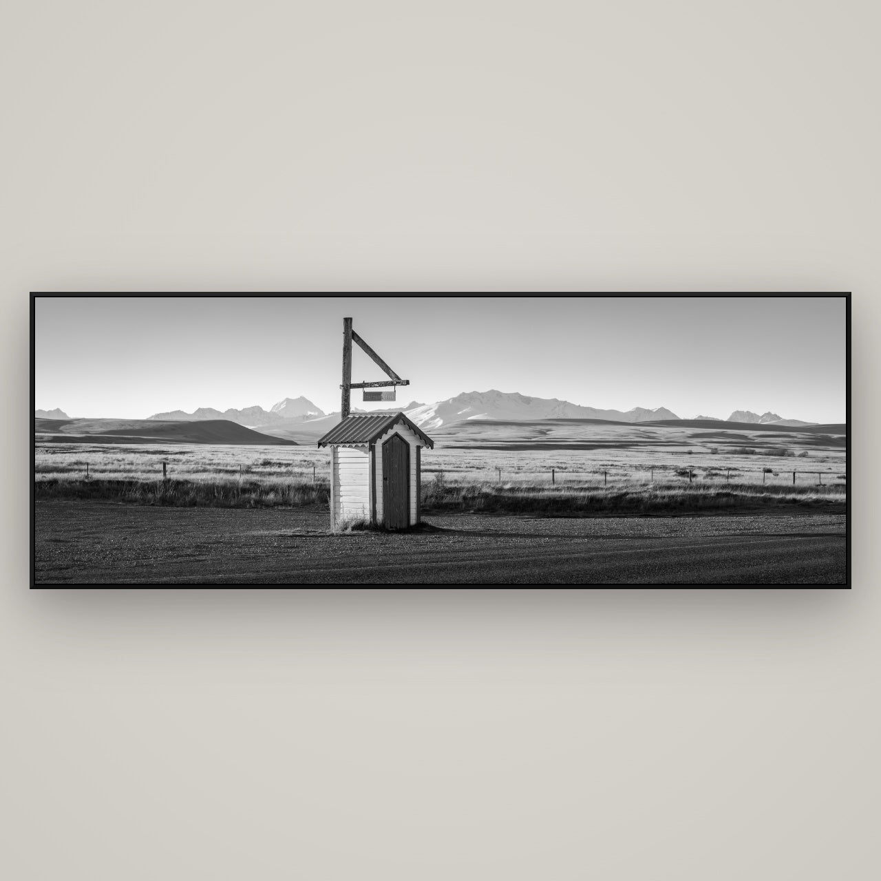 Twilight Reverie, Irishman Creek's Silent Witness — ArtBox Black, 198×70 cm. New Zealand fine art wall art by Stephen Milner.