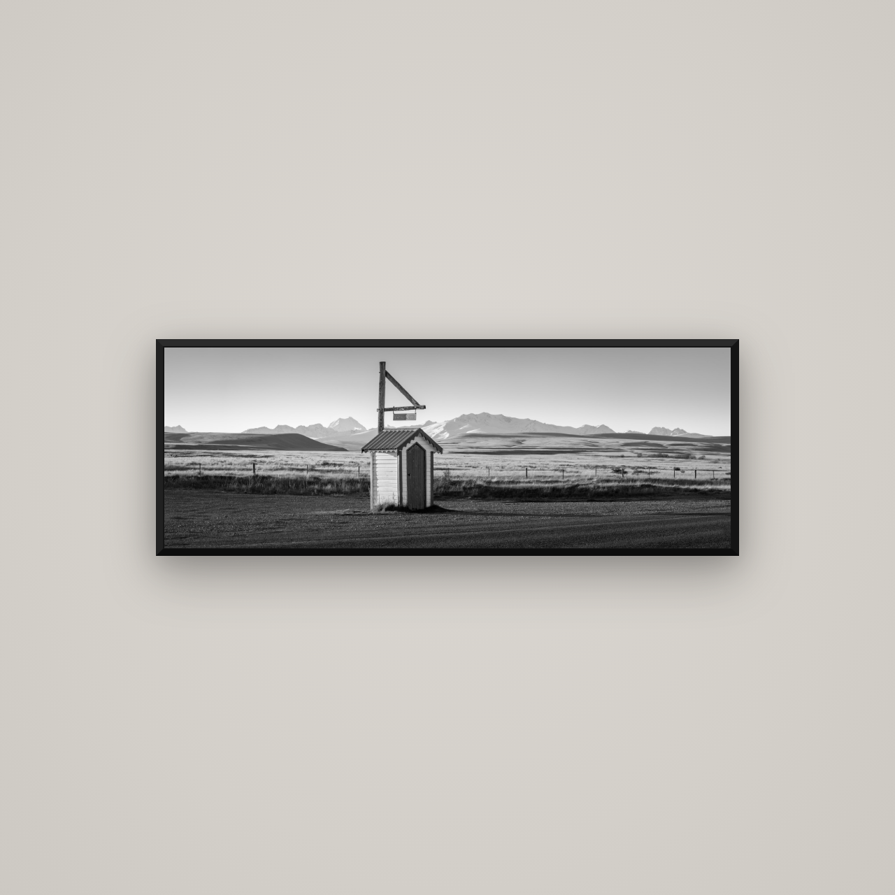 Twilight Reverie, Irishman Creek's Silent Witness — Basel Black Matte, 113×40 cm. New Zealand fine art wall art by Stephen Milner.