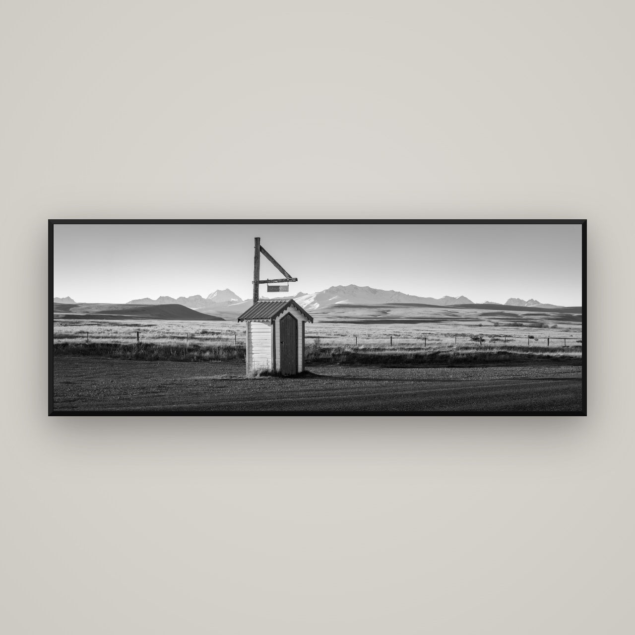 Twilight Reverie, Irishman Creek's Silent Witness — Basel Black, 170×60 cm. New Zealand fine art wall art by Stephen Milner.