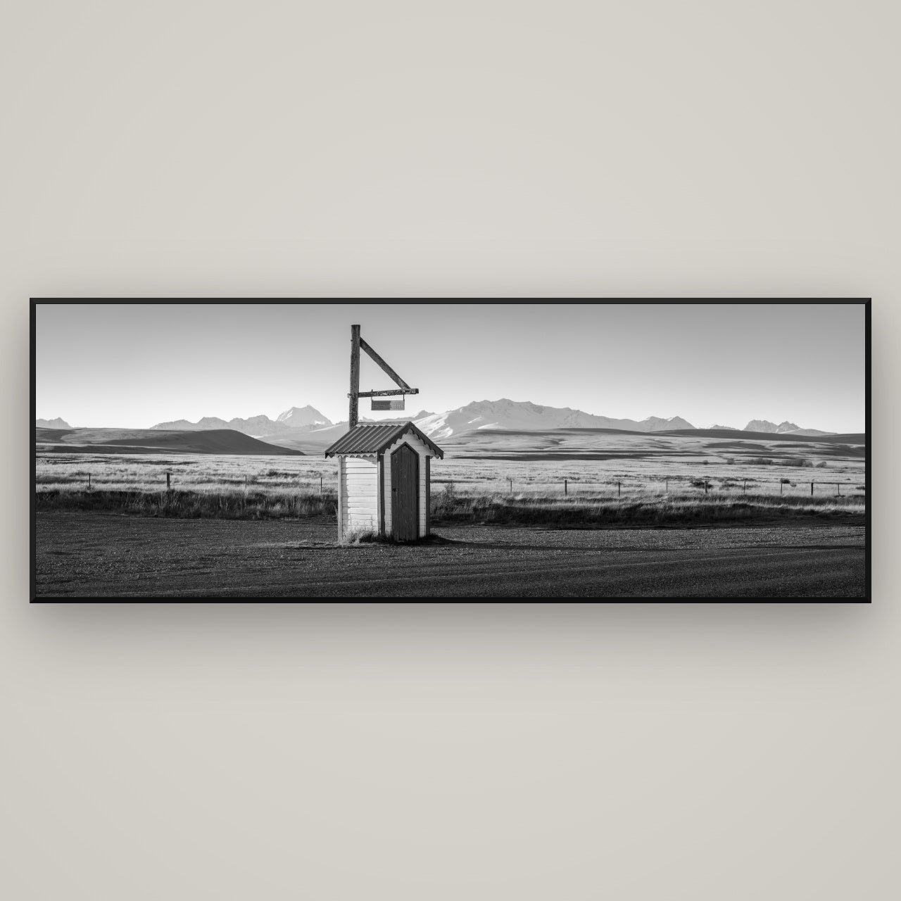 Twilight Reverie, Irishman Creek's Silent Witness — Basel Black, 198×70 cm. New Zealand fine art wall art by Stephen Milner.