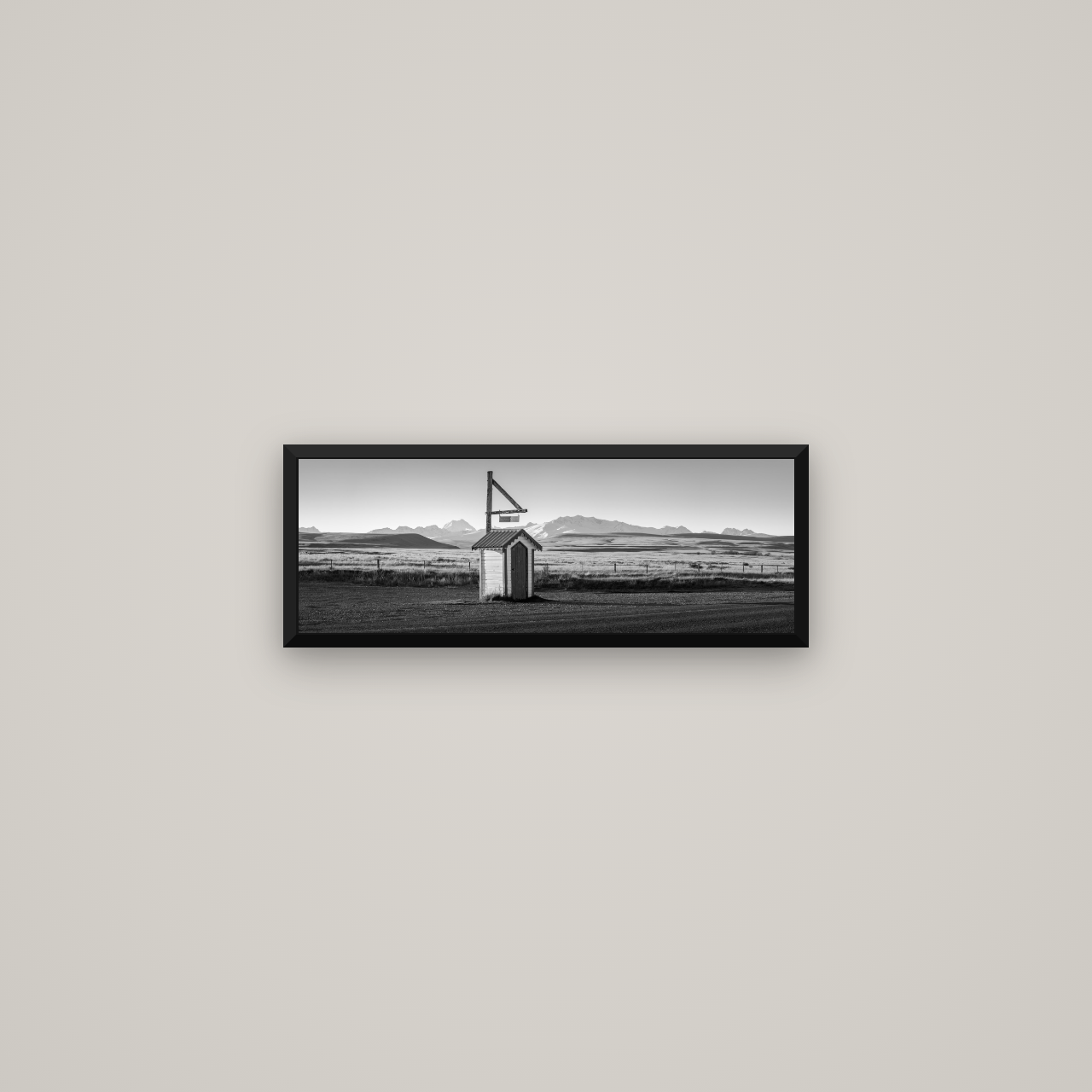 Twilight Reverie, Irishman Creek's Silent Witness — Basel Black Matte, 57×20 cm. New Zealand fine art wall art by Stephen Milner.