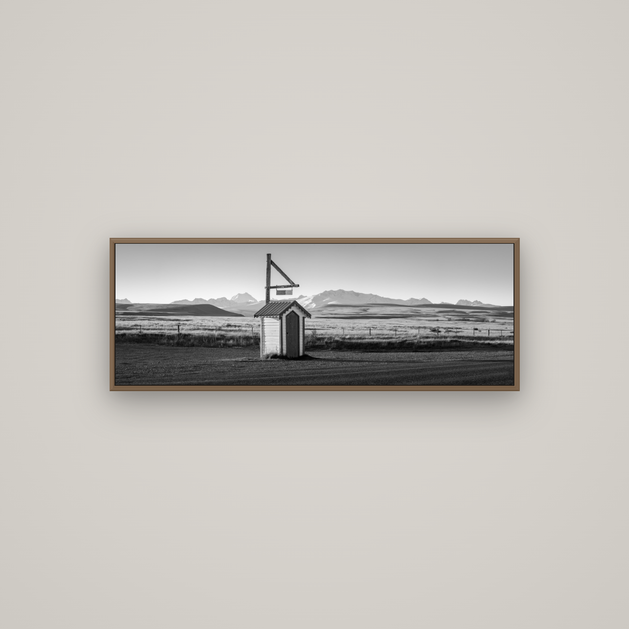 Twilight Reverie, Irishman Creek's Silent Witness, Basel Walnut, 113×40 cm. New Zealand fine art wall art by Stephen Milner.