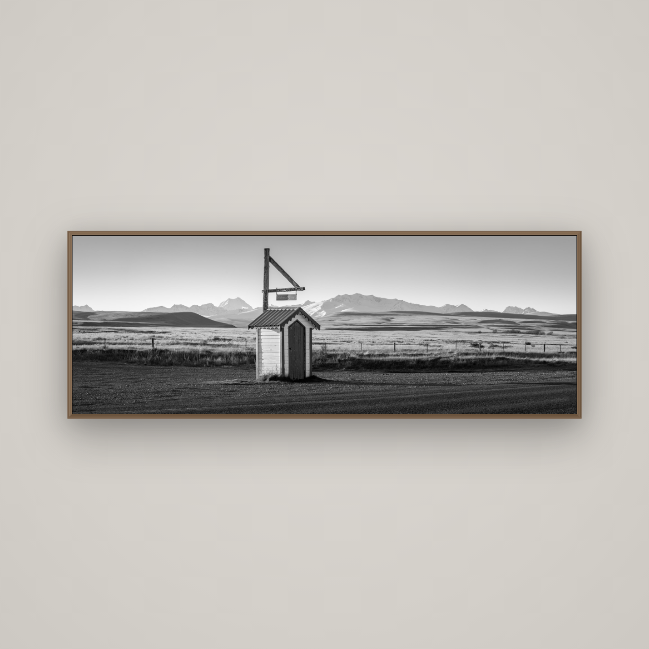Twilight Reverie, Irishman Creek's Silent Witness, Basel Walnut, 170×60 cm. New Zealand fine art wall art by Stephen Milner.