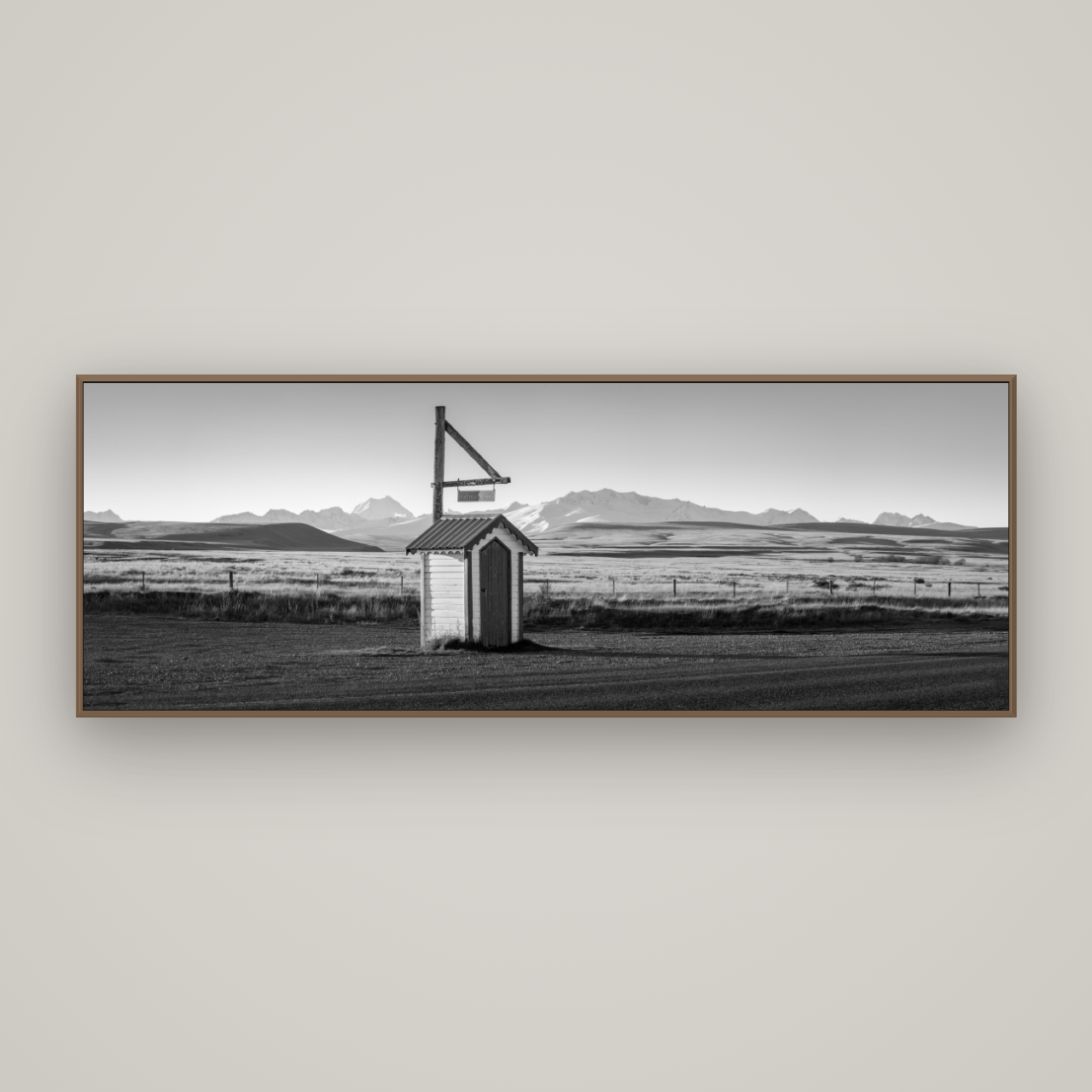 Twilight Reverie, Irishman Creek's Silent Witness, Basel Walnut, 198×70 cm. New Zealand fine art wall art by Stephen Milner.