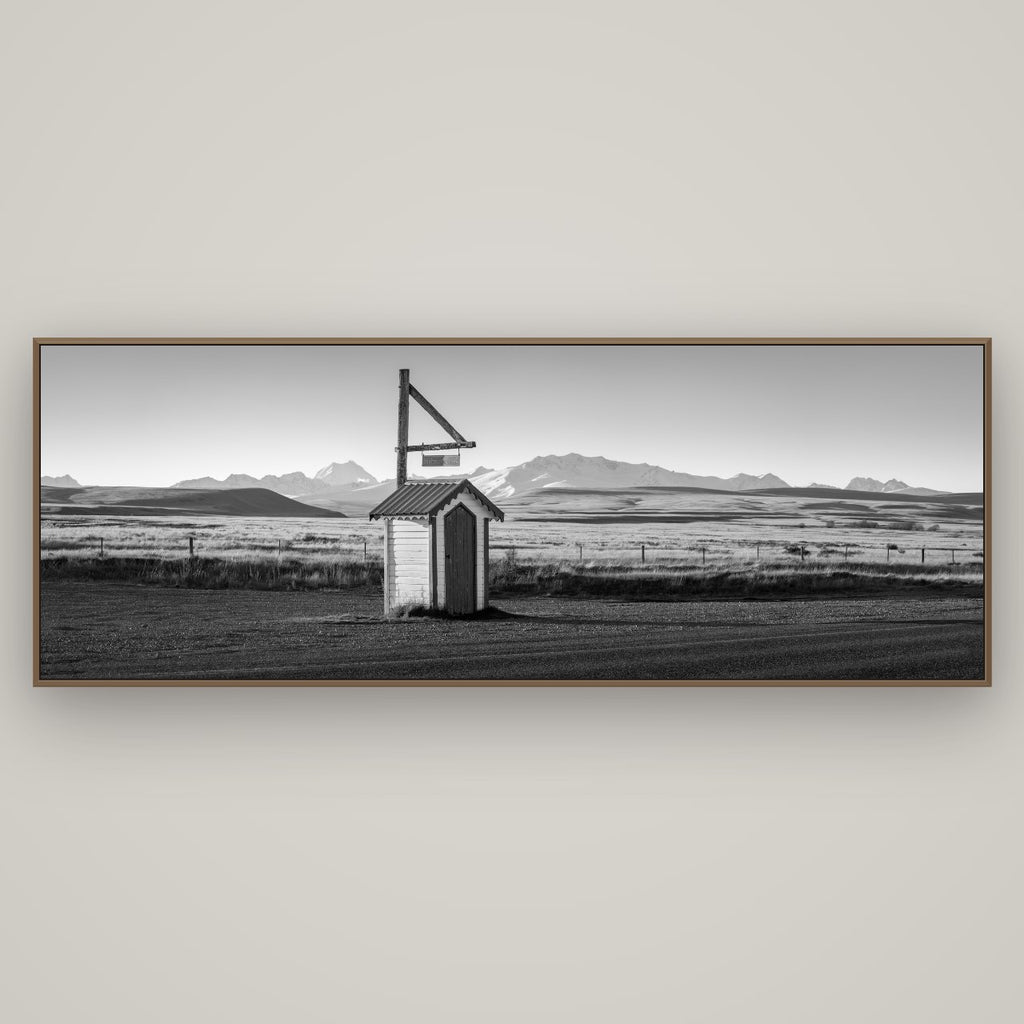Twilight Reverie, Irishman Creek's Silent Witness, Basel Walnut, 198×70 cm. New Zealand fine art wall art by Stephen Milner.