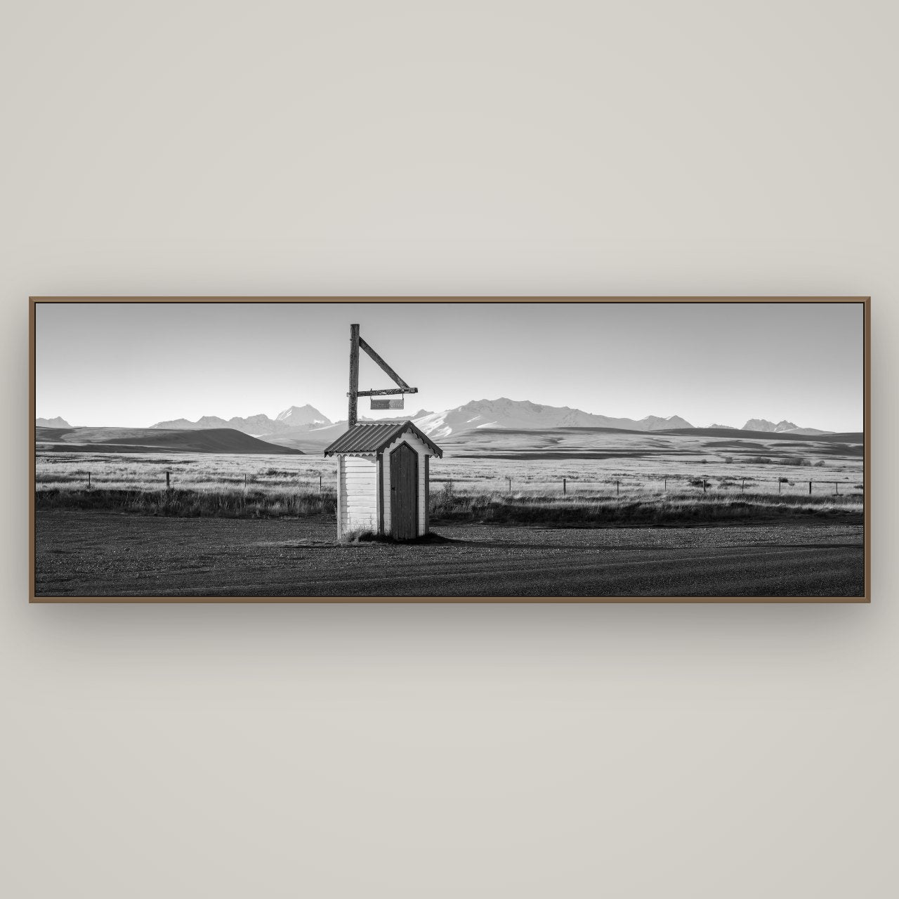 Twilight Reverie, Irishman Creek's Silent Witness, Basel Walnut, 198×70 cm. New Zealand fine art wall art by Stephen Milner.