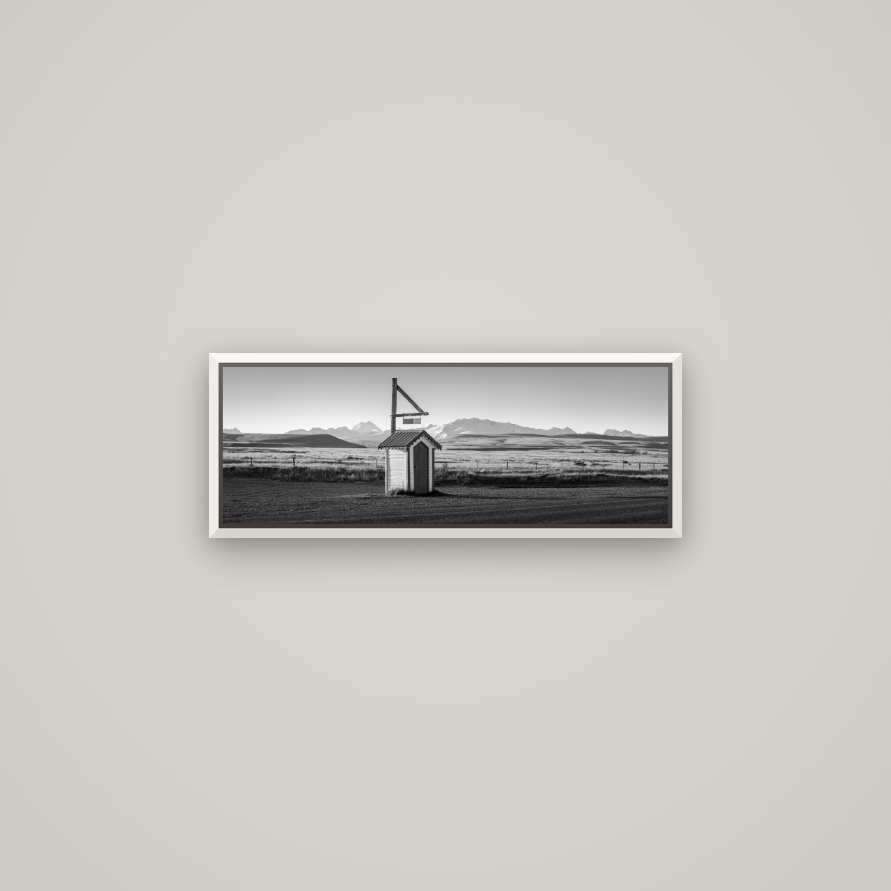 Twilight Reverie, Irishman Creek's Silent Witness — Basel White, 68×24 cm. New Zealand fine art wall art by Stephen Milner.
