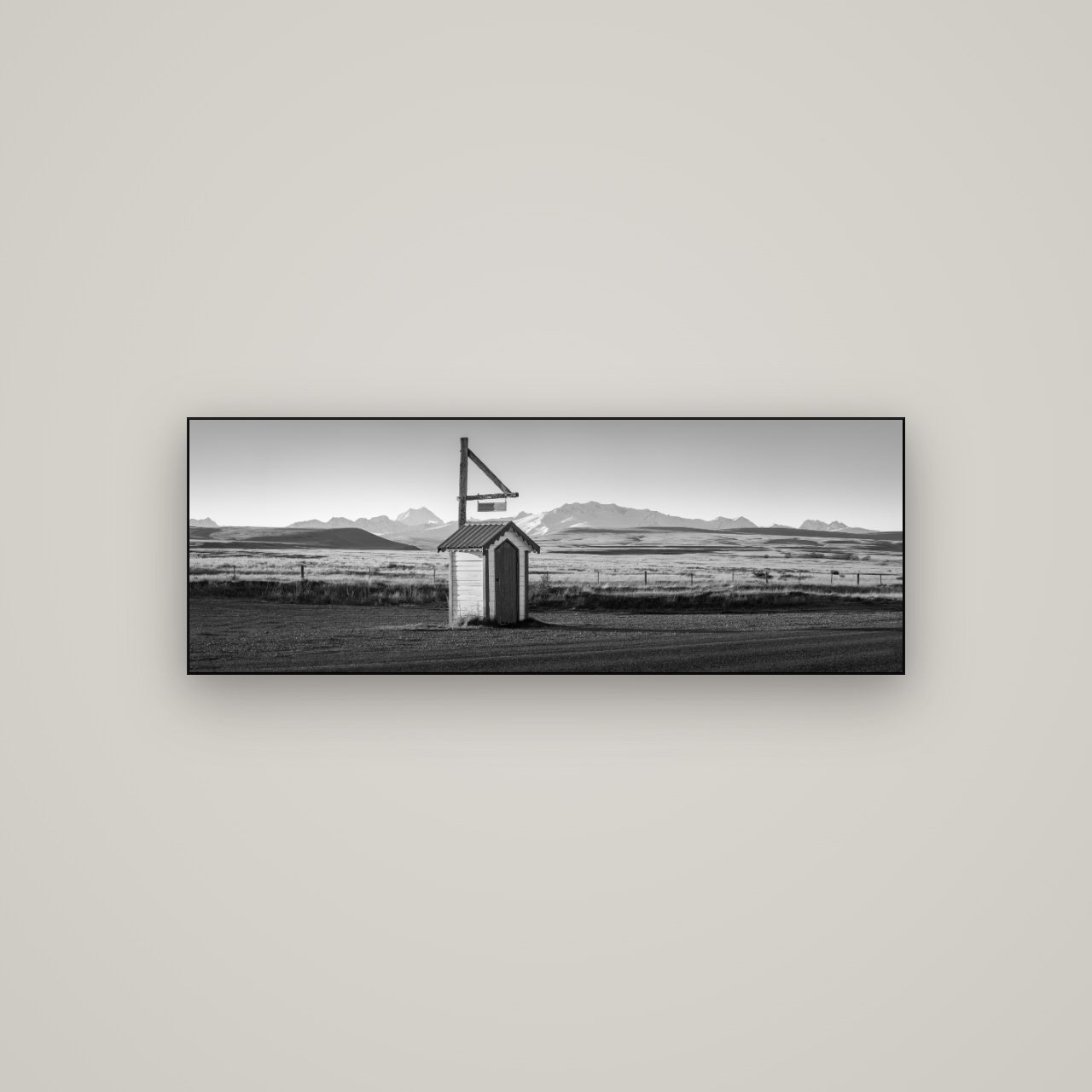 Twilight Reverie, Irishman Creek's Silent Witness — Slimline Black, 113×40 cm. New Zealand fine art wall art by Stephen Milner.