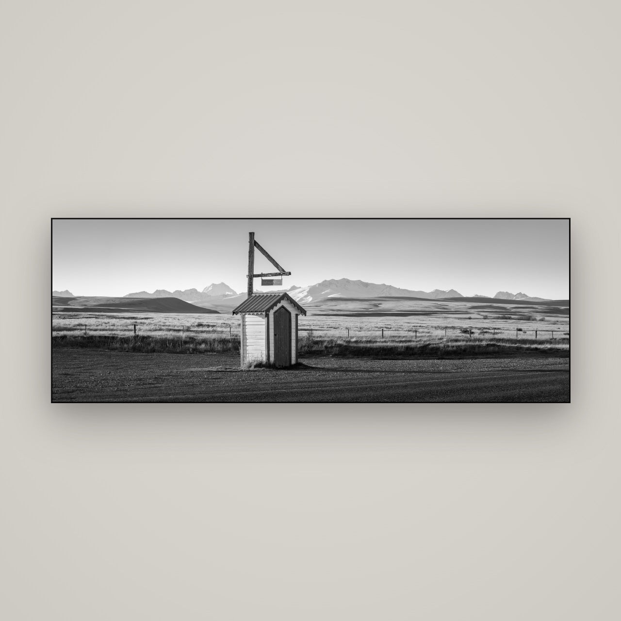 Twilight Reverie, Irishman Creek's Silent Witness — Slimline Black, 170×60 cm. New Zealand fine art wall art by Stephen Milner.