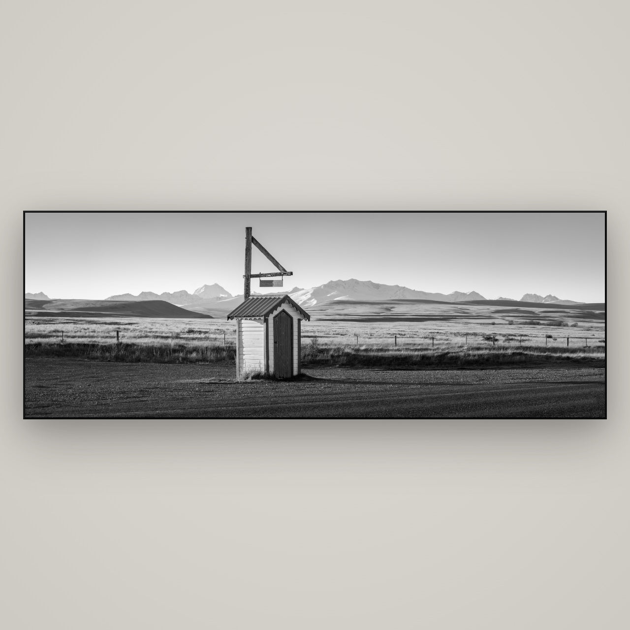 Twilight Reverie, Irishman Creek's Silent Witness — Slimline Black, 198×70 cm. New Zealand fine art wall art by Stephen Milner.