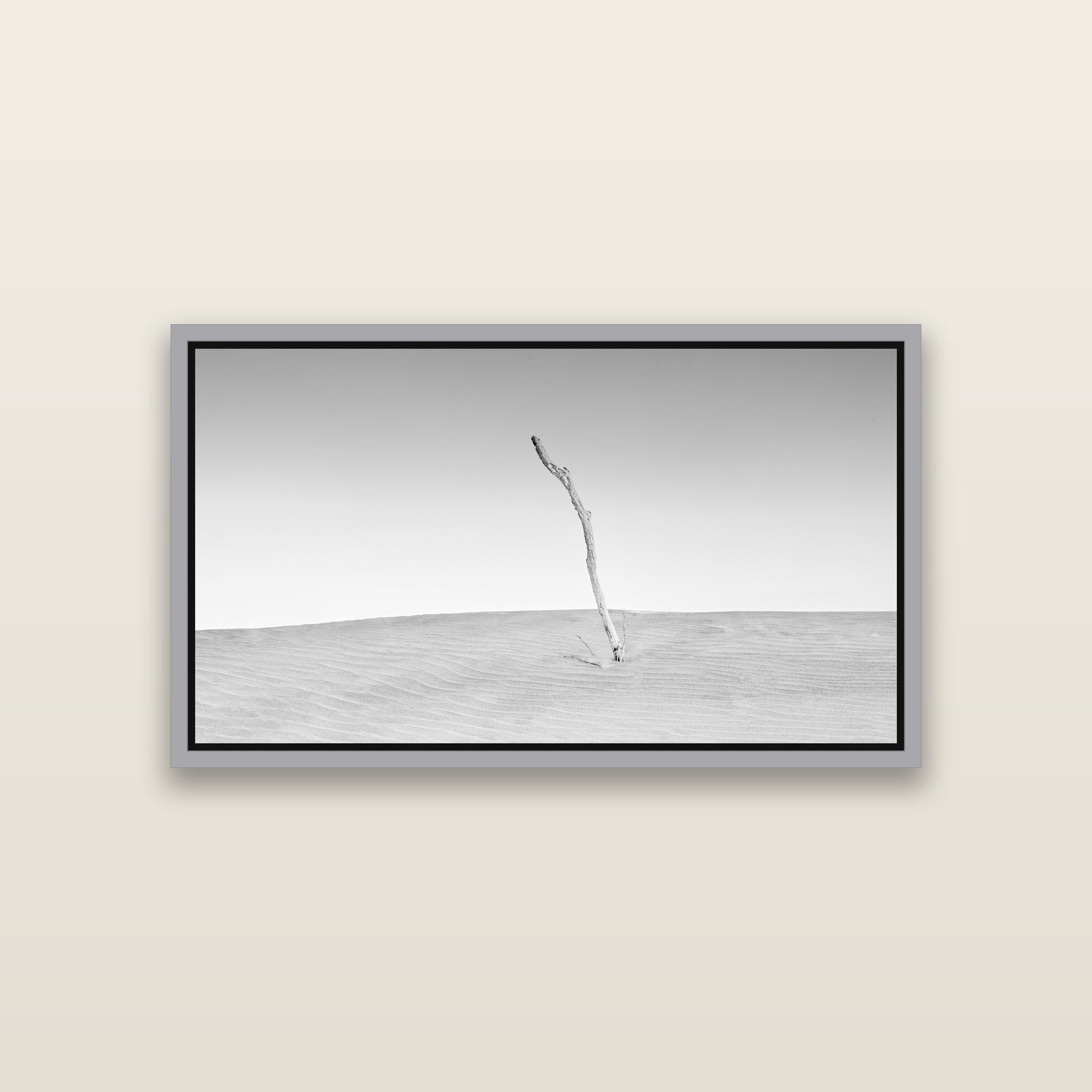 Twilight Reverie, Pouto Peninsula — Antique Silver framed metallic canvas print, small 81 × 46 cm. New Zealand fine art landscape wall art by Stephen Milner.