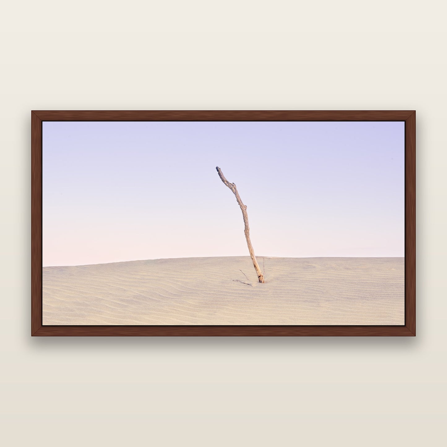 Twilight Reverie, Pouto Peninsular — framed metallic canvas print, Brown frame. New Zealand fine art landscape wall art by Stephen Milner.