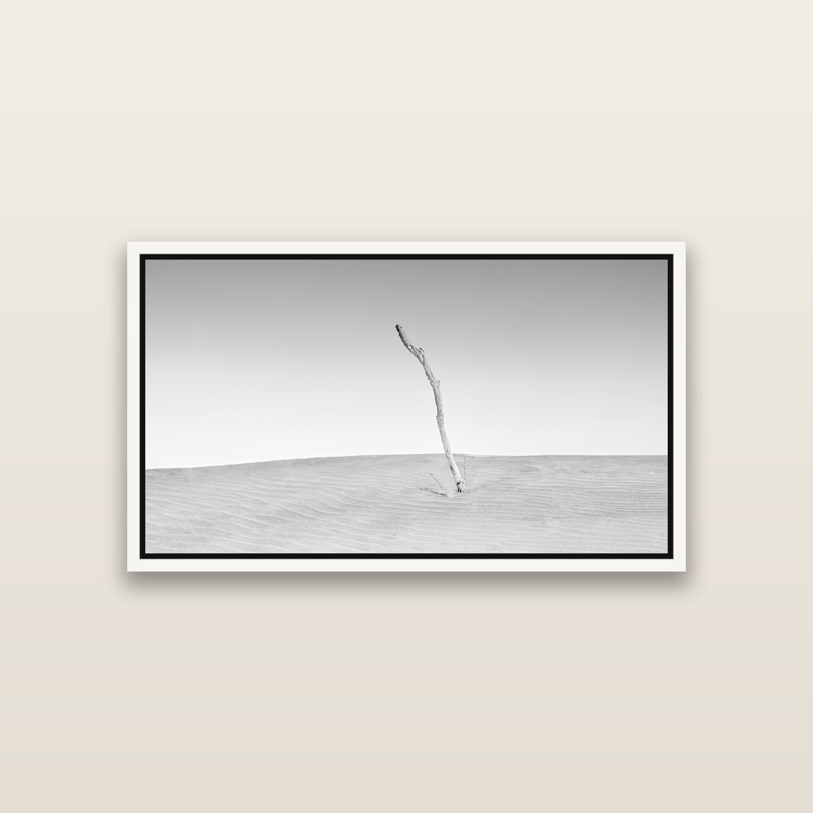 Twilight Reverie, Pouto Peninsula — White framed metallic canvas print, small 81 × 46 cm. New Zealand fine art landscape wall art by Stephen Milner.