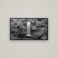 Veil of Serenity, Koropuku Falls — Basel Black, 107×60 cm. New Zealand fine art wall art by Stephen Milner.