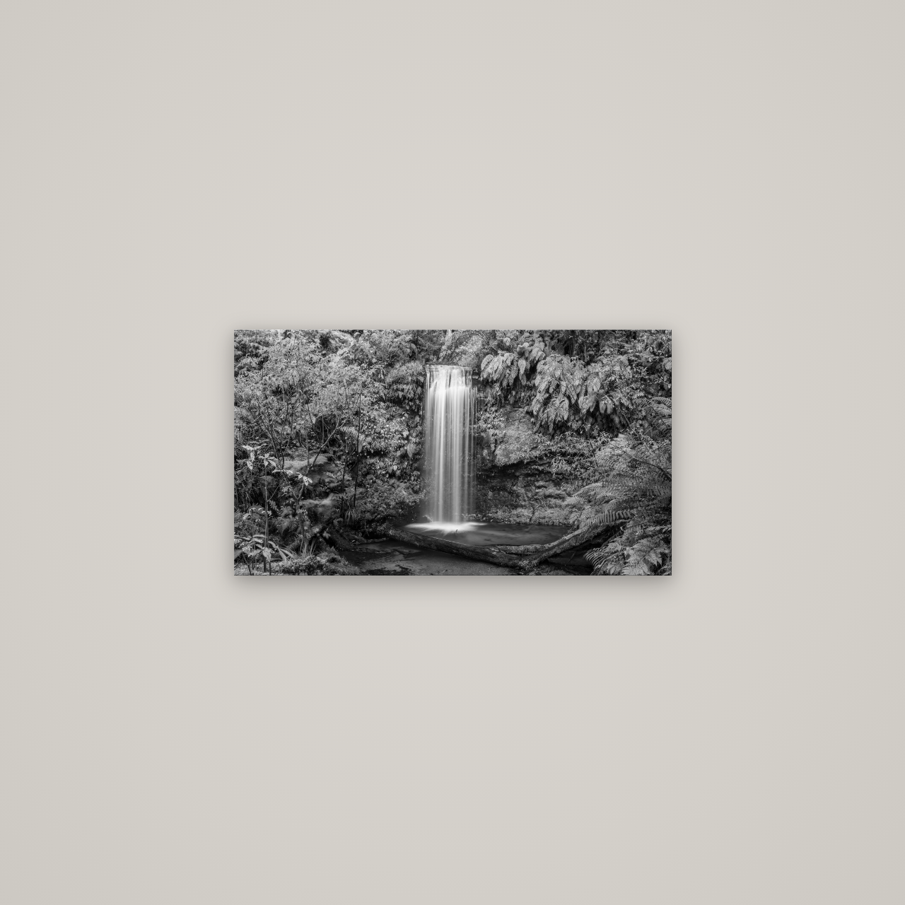Veil of Serenity, Koropuku Falls — No frame, 64×36 cm. New Zealand fine art wall art by Stephen Milner.