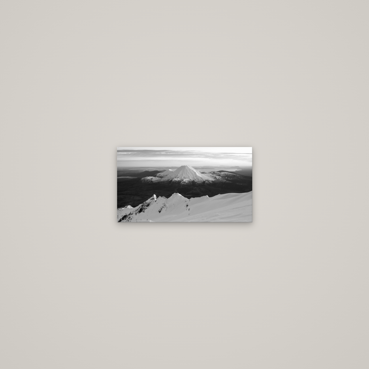Volcanic Light, Mount Ngauruhoe — No frame, 36×20 cm. New Zealand fine art wall art by Stephen Milner.