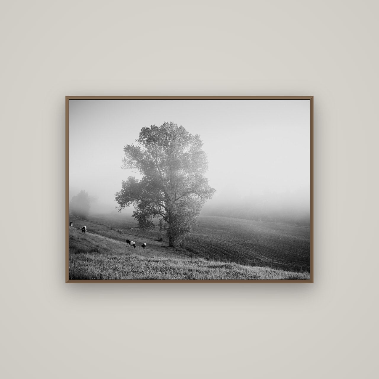 Field of Dreams, Waikato, Basel Walnut, 107×80 cm. New Zealand fine art wall art by Stephen Milner.
