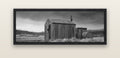 Whispers of Solitude, The Iron Hut — black float frame canvas, 152 × 56 cm. New Zealand fine art landscape wall art by Stephen Milner.