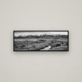 Whispers of Solitude, The Old Homestead — Basel Black, 113×40 cm. New Zealand fine art wall art by Stephen Milner.