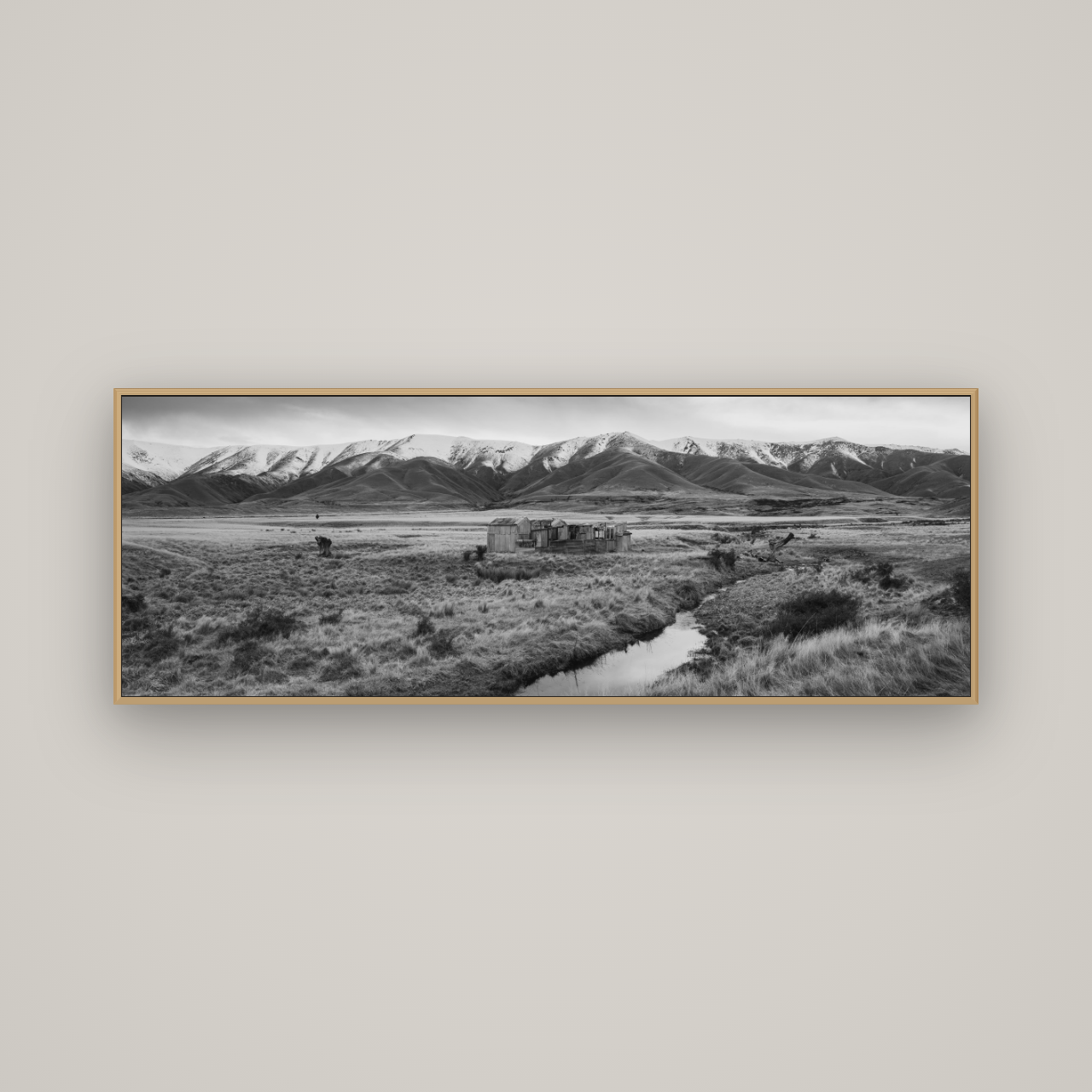 Whispers of Solitude, The Old Homestead, Basel Natural Oak, 170×60 cm. New Zealand fine art wall art by Stephen Milner.