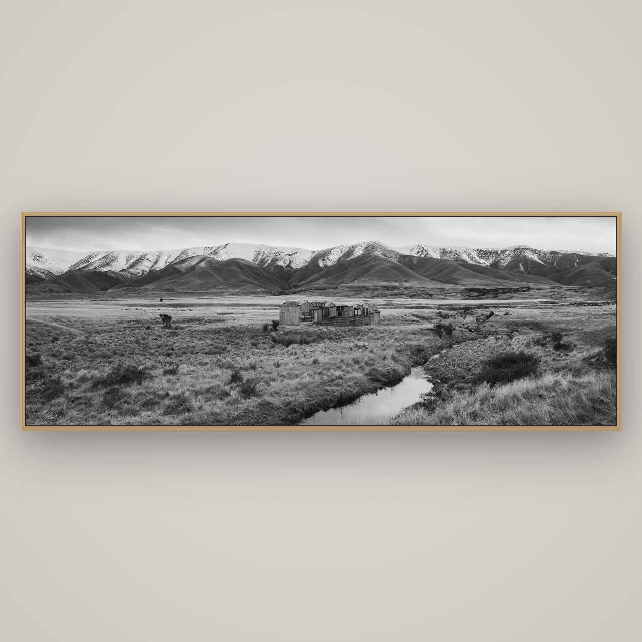 Whispers of Solitude, The Old Homestead, Basel Natural Oak, 198×70 cm. New Zealand fine art wall art by Stephen Milner.