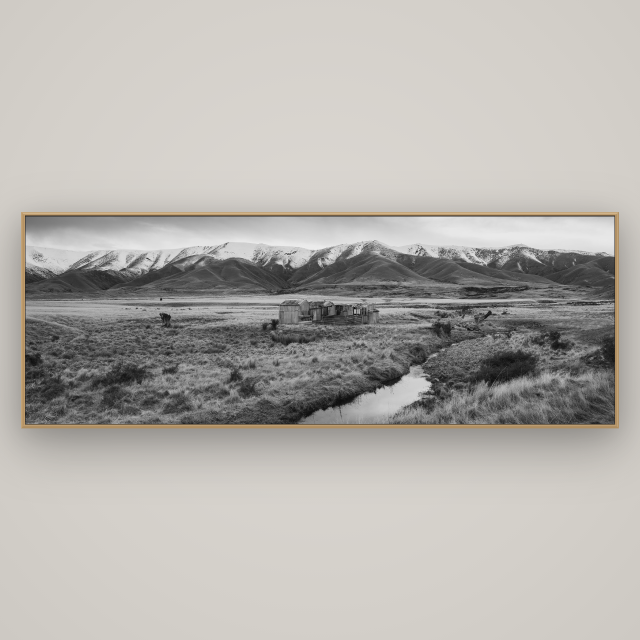Whispers of Solitude, The Old Homestead, Basel Natural Oak, 227×80 cm. New Zealand fine art wall art by Stephen Milner.