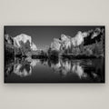 Yosemite Calm Reflection, Valley View — Basel Black, 196×110 cm. New Zealand fine art wall art by Stephen Milner.