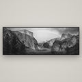 Yosemite's Embrace, Tunnel View at Sunset — Basel Black, 198×70 cm. New Zealand fine art wall art by Stephen Milner.