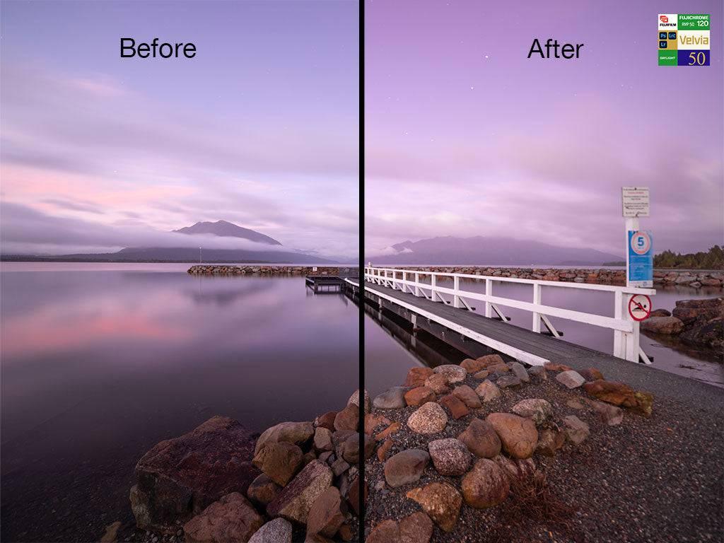 Photoshop and Lightroom Presets Slide Film Simulation Presets - by Award Winning New Zealand Landscape Photographer Stephen Milner