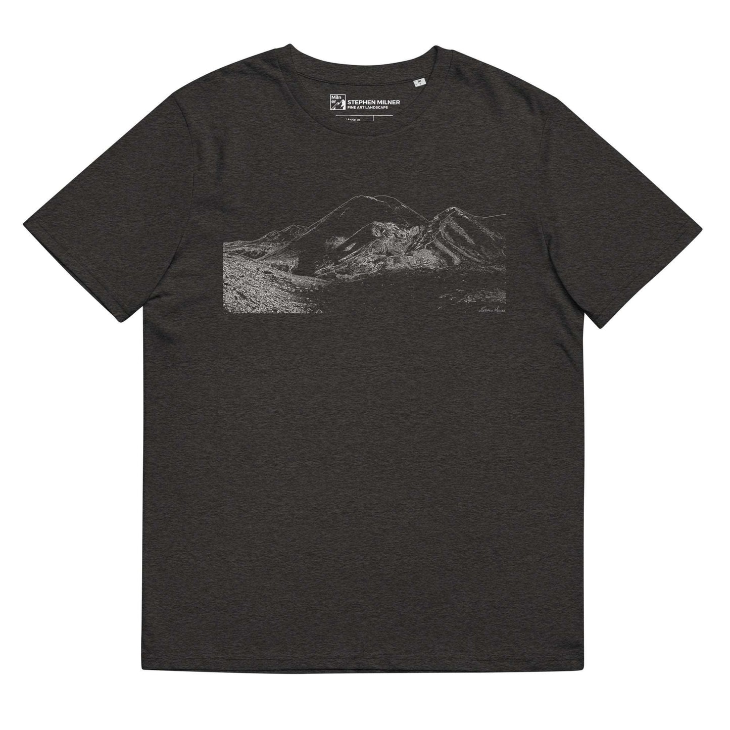 Tongariro Alpine Crossing unisex organic cotton t-shirt - by Award Winning New Zealand Landscape Photographer Stephen Milner